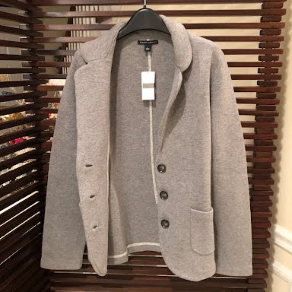 NEW Banana Republic Wool + Cotton Blend Gray Size L (NWT)